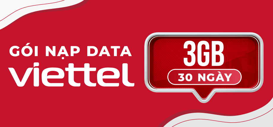 Gói nạp Data Viettel 3GB ( 30 ngày )